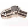 AN to NPT 45-Degree Adapter Fitting [-8 AN Male to 1/4 in. NPT Male, Nickel] - image 1