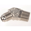 AN to NPT 45-Degree Adapter Fitting [-6 AN Male to 3/8 in. NPT Male, Nickel] - image 1