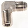 AN to NPT 90-Degree Adapter Fitting [-6 AN Male to 1/4 in. NPT Male, Nickel] - image 3