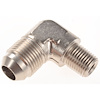 AN to NPT 90-Degree Adapter Fitting [-8 AN Male to 1/4 in. NPT Male, Nickel] - image 1