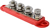Four Post Terminal Bus Bar, 210 Amps, Red