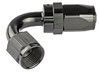 AN 120-Degree Max Flow Swivel Hose End [-8 AN Female to -8 AN Hose, Black] - image 3