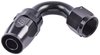 AN 120-Degree Max Flow Swivel Hose End [-10 AN Female to -10 AN Hose, Black] - image 2