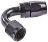 AN 120-Degree Max Flow Swivel Hose End [-10 AN Female to -10 AN Hose, Black] - image 3