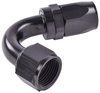 AN 120-Degree Max Flow Swivel Hose End [-12 AN Female to -12 AN Hose, Black] - image 3