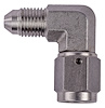 AN Female to AN Male 90 degree Union Fitting [-3 AN Female Swivel to -3 AN Male, Stainless Steel] - image 1