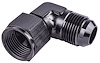 AN Female to AN Male 90-Degree Union [-12 AN Female Swivel End to -12 AN Male, Black] - image 1