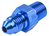 AN to NPT Straight Adapter Fitting [-3 AN Male to 1/4 in. NPT Male, Blue] - image 1