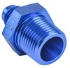 AN to NPT Straight Adapter Fitting [-4 AN Male to 3/8 in. NPT Male, Blue] - image 3