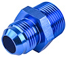 AN to NPT Straight Adapter Fitting [-10 AN Male to 3/4 in. NPT Male, Blue] - image 1