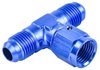 AN to AN Tee Adapter Fitting [-6 AN Male to -6 AN Male Run, -6 AN Female Swivel Center Port, Blue] - image 2