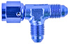AN to AN Tee Adapter Fitting [-4 AN Female Swivel to -4 AN Male Run, -4 AN Male Center Port, Blue] - image 1