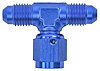 AN to AN Tee Adapter Fitting [-4 AN Male to -4 AN Male Run, -4 AN Female Swivel Center Port, Blue] - image 1