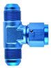 AN to AN Tee Adapter Fitting [-8 AN Male to -8 AN Male Run, -8 AN Female Swivel Center Port, Blue] - image 3