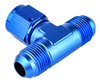 AN to AN Tee Adapter Fitting [-8 AN Male to -8 AN Male Run, -8 AN Female Swivel Center Port, Blue] - image 4