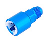 AN to Fuel Injection Quick-Connect Adapter Fitting [-6 AN Male to 3/8 in. Hard Line, Blue] - image 1