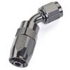 AN 45-Degree Max Flow Swivel Hose End [-6 AN Female to -6 AN Hose, Black] - image 3