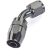 AN 45-Degree Max Flow Swivel Hose End [-10 AN Female to -10 AN Hose, Black] - image 3