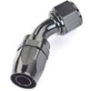 AN 45-Degree Max Flow Swivel Hose End [-12 AN Female to -12 AN Hose, Black] - image 3