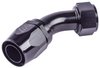 AN 45-Degree Max Flow Swivel Hose End [-20 AN Female to -20 AN Hose, Black] - image 2