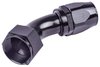 AN 45-Degree Max Flow Swivel Hose End [-20 AN Female to -20 AN Hose, Black] - image 3