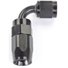 AN 90-Degree Max Flow Swivel Hose End [-4 AN Female to -4 AN Hose, Black] - image 3