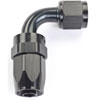 AN 90-Degree Max Flow Swivel Hose End [-8 AN Female to -8 AN Hose, Black] - image 3