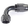 AN 90-Degree Max Flow Swivel Hose End [-12 AN Female to -12 AN Hose, Black] - image 2