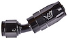 AN 30-Degree Max Flow Swivel Hose End [-6 AN Female to -6 AN Hose, Black] - image 1