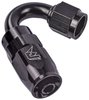 AN 150-Degree Max Flow Swivel Hose End [-6 AN Female to -6 AN Hose, Black] - image 2