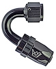 AN 150-Degree Max Flow Swivel Hose End [-8 AN Female to -8 AN Hose, Black] - image 1