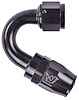 AN 150-Degree Max Flow Swivel Hose End [-10 AN Female to -10 AN Hose, Black] - image 1
