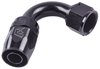AN 150-Degree Max Flow Swivel Hose End [-12 AN Female to -12 AN Hose, Black] - image 2