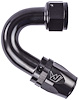 AN 150-Degree Max Flow Swivel Hose End [-16 AN Female to -16 AN Hose, Black] - image 1