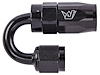 AN 180-Degree Max Flow Swivel Hose End [-4 AN Female to -4 AN Hose, Black] - image 1