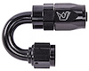 AN 180-Degree Max Flow Swivel Hose End [-6 AN Female to -6 AN Hose, Black] - image 1