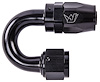 AN 180-Degree Max Flow Swivel Hose End [-10 AN Female to -10 AN Hose, Black] - image 1