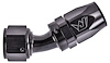 AN 30-Degree Max Flow Swivel Hose End [-12 AN Female to -12 AN Hose, Black] - image 1