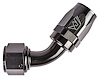 AN 60-Degree Max Flow Swivel Hose End [-12 AN Female to -12 AN Hose, Black] - image 1