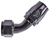 AN 60-Degree Max Flow Swivel Hose End [-16 AN Female to -16 AN Hose, Black] - image 1