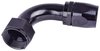 AN 90-Degree Max Flow Swivel Hose End [-20 AN Female to -20 AN Hose, Black] - image 3