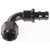 AN 90-Degree Push-Loc Hose End [-8 AN Female Swivel to Push-Loc Hose, Black] - image 3