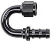 AN 180-Degree Push-Loc Hose End [-10 AN Female Swivel to Push-Loc Hose, Black] - image 1