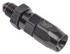 AN Male Straight Max Flow Swivel Hose End [-4 AN Male to -4 AN Hose, Black] - image 2
