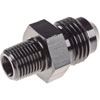 AN to NPT Straight Adapter Fitting [-6 AN Male to 1/8 in. NPT Male, Black] - image 2