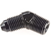 AN to NPT 45-Degree Adapter Fitting [-3 AN Male to 1/8 in. NPT Male, Black] - image 1