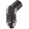 AN to NPT 45-Degree Adapter Fitting [-4 AN Male to 1/8 in. NPT Male, Black] - image 2