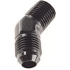 AN to NPT 45-Degree Adapter Fitting [-6 AN Male to 1/4 in. NPT Male, Black] - image 2