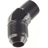 AN to NPT 45-Degree Adapter Fitting [-8 AN Male to 3/8 in. NPT Male, Black] - image 2