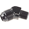 AN to NPT 45-Degree Adapter Fitting [-10 AN Male to 3/8 in. NPT Male, Black] - image 1